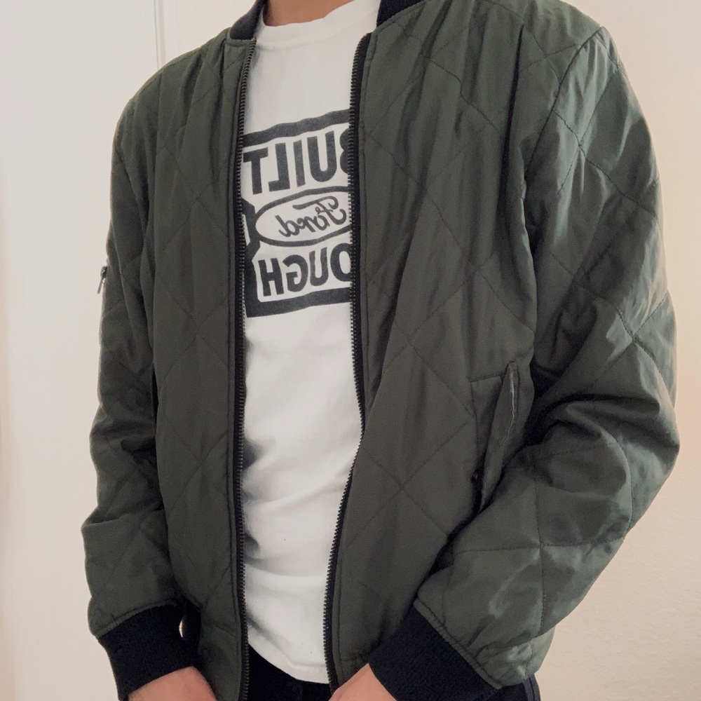 Olive Green Bomber Jacket